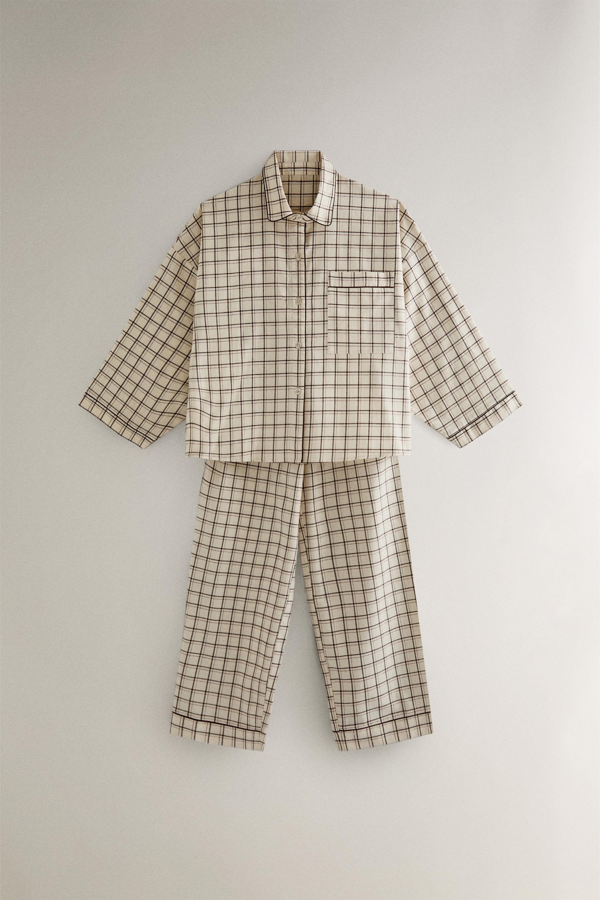 CHRISTMAS CHECK COTTON PAJAMA SET